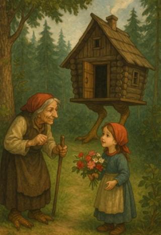 Алёна и Баба-Яга.
