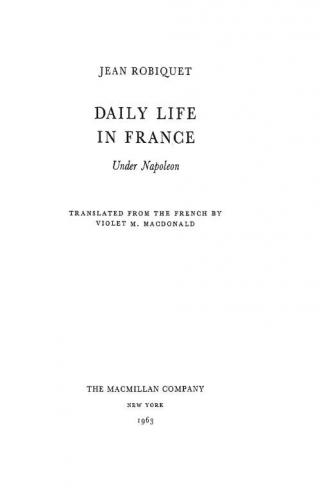 Daily Life In France Under Napoleon