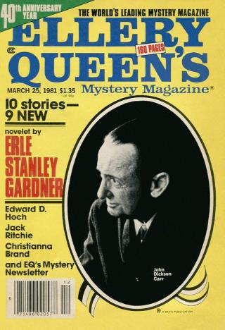 Ellery Queen’s Mystery Magazine. Vol. 77, No. 4. Whole No. 451, March 25, 1981