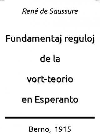 Fundamentaj reguloj de la vort-teorio en Esperanto