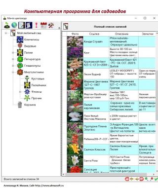 Компьютерная программа для садоводов