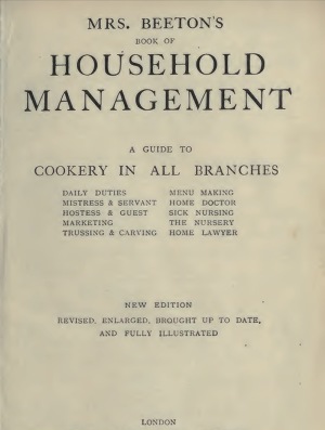 Mrs Beeton's Book of Household Management