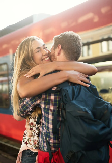 На вокзале.