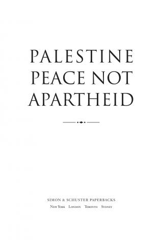 Palestine: Peace Not Apartheid