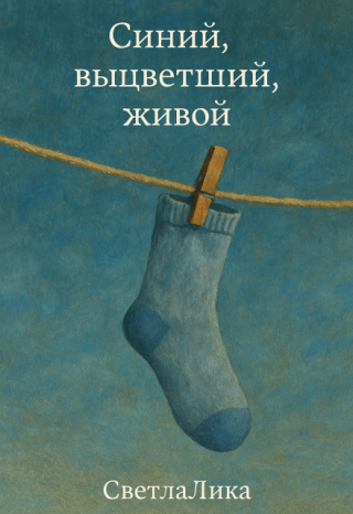 Синий, выцветший, живой